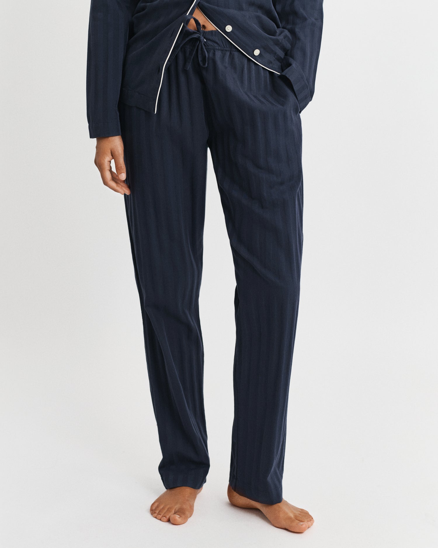 Christmas Gift Set - Satin Stripe Navy PJ's