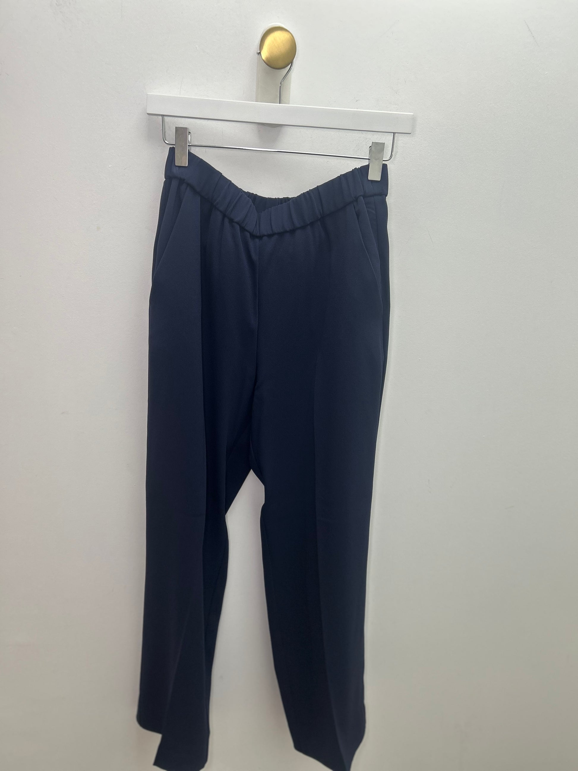 The Capri Soft Slim Ankle Navy Trousers