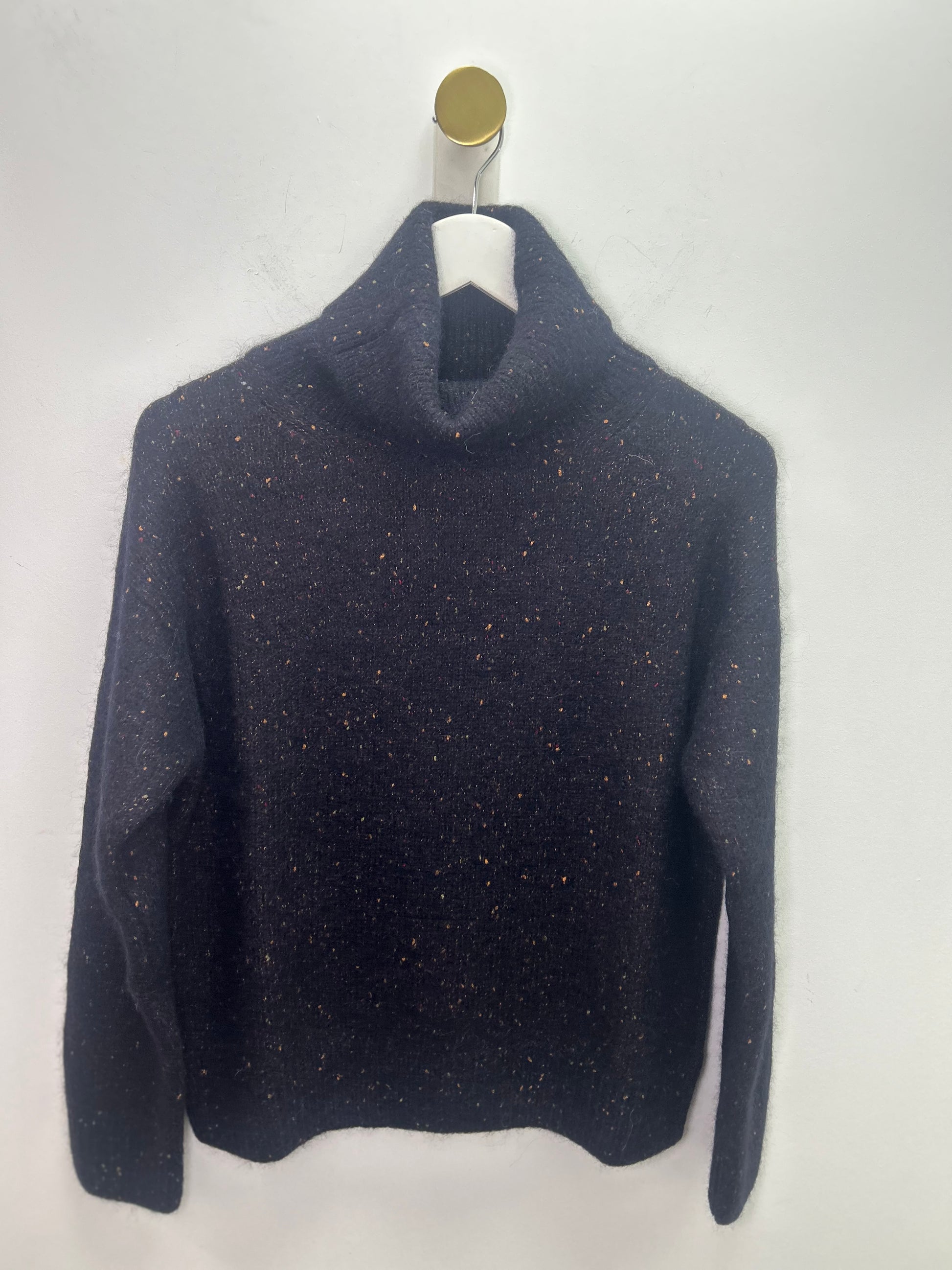 Navy Speckled Rollneck Knit