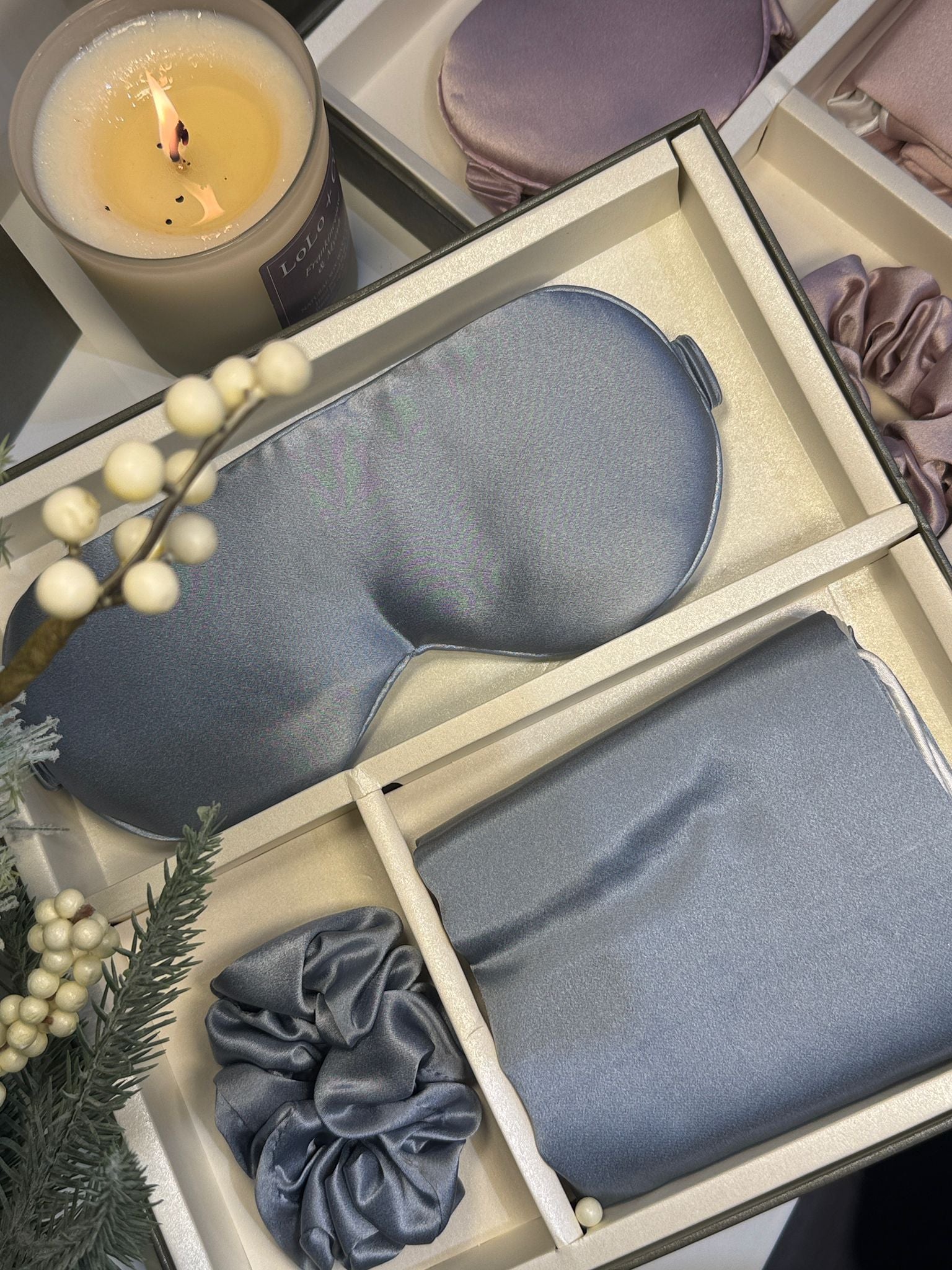 The Elie Beaumont Blush Baby Blue Sleep Set