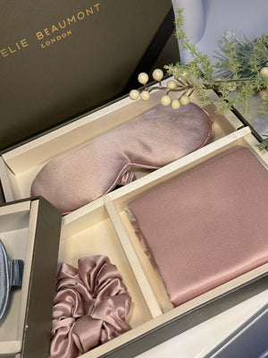 The Elie Beaumont Blush Silk Sleep Set