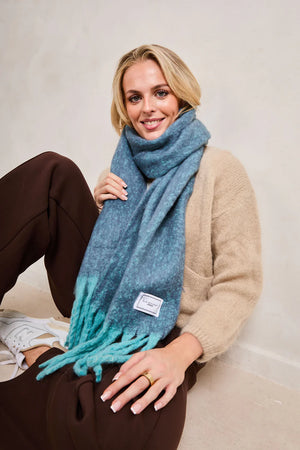 Elie B Winter Scarf in Tonal Blue