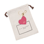 Very Berry Leather Heart Keyring