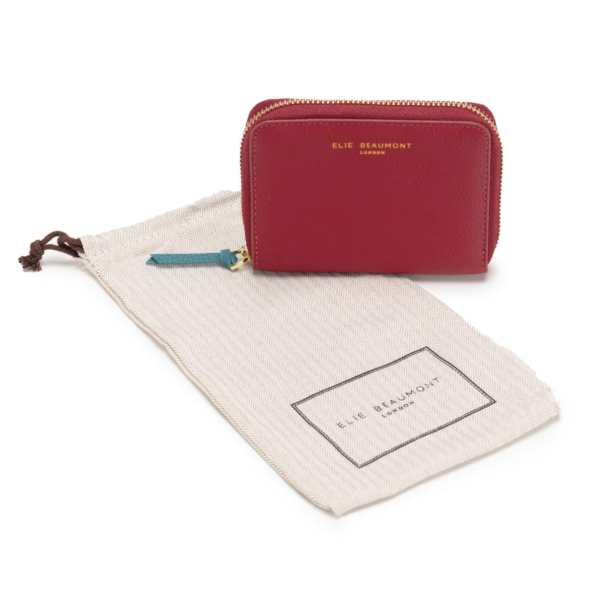 Zipper Purse Burgundy and Teal