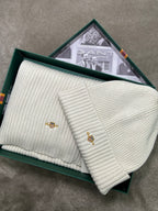 GANT Cream Beanie & Scarf Set