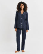 Christmas Gift Set - Satin Stripe Navy PJ's