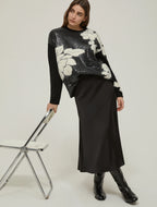 The Black Satin Skirt