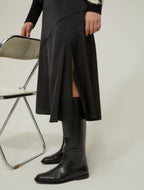 The Black Satin Skirt