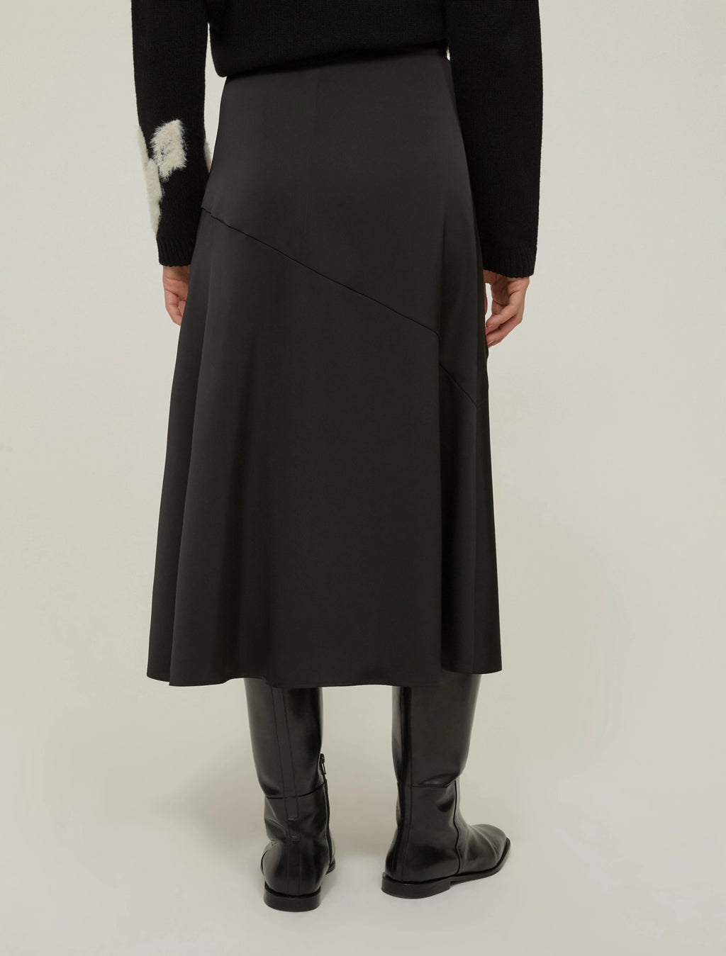 The Black Satin Skirt