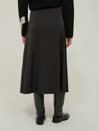 The Black Satin Skirt