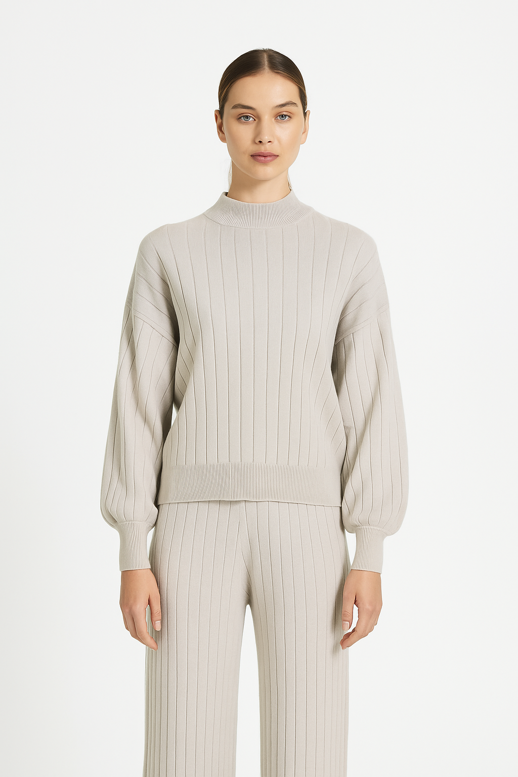 Lilac Ribbed Cashmere Lounge Knit