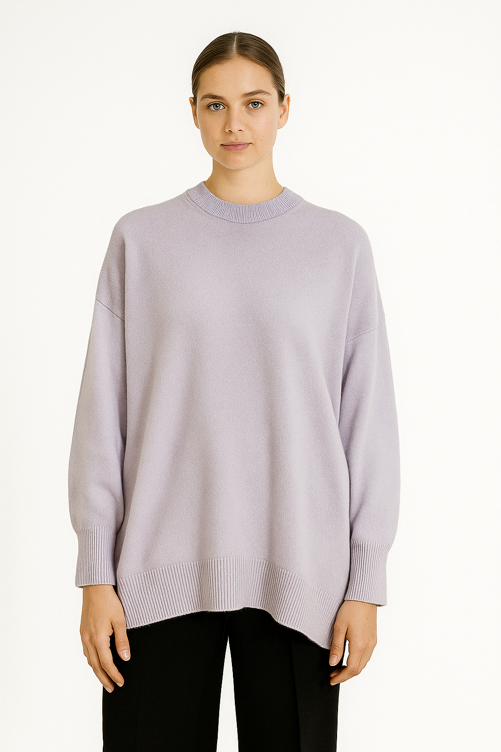 Light Lilac Cashmere Blend Oversized Knit