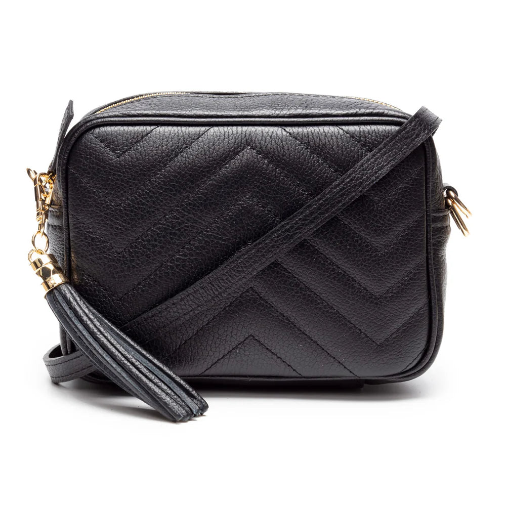 Black Quilted Crossbody Bag