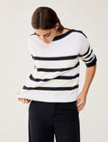 Cotton And Cashmere Sailor Stripe Sweatshirt
