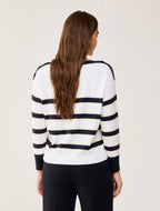 Cotton And Cashmere Sailor Stripe Sweatshirt