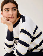 Cotton And Cashmere Sailor Stripe Sweatshirt