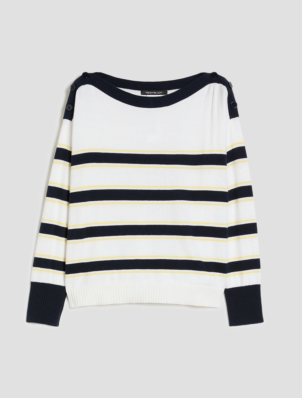 Cotton And Cashmere Sailor Stripe Sweatshirt