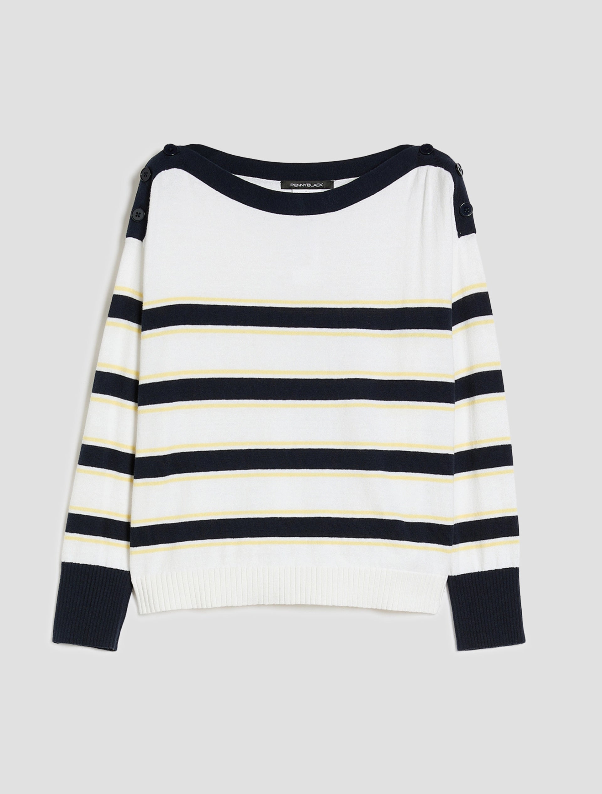 Cotton And Cashmere Sailor Stripe Sweatshirt