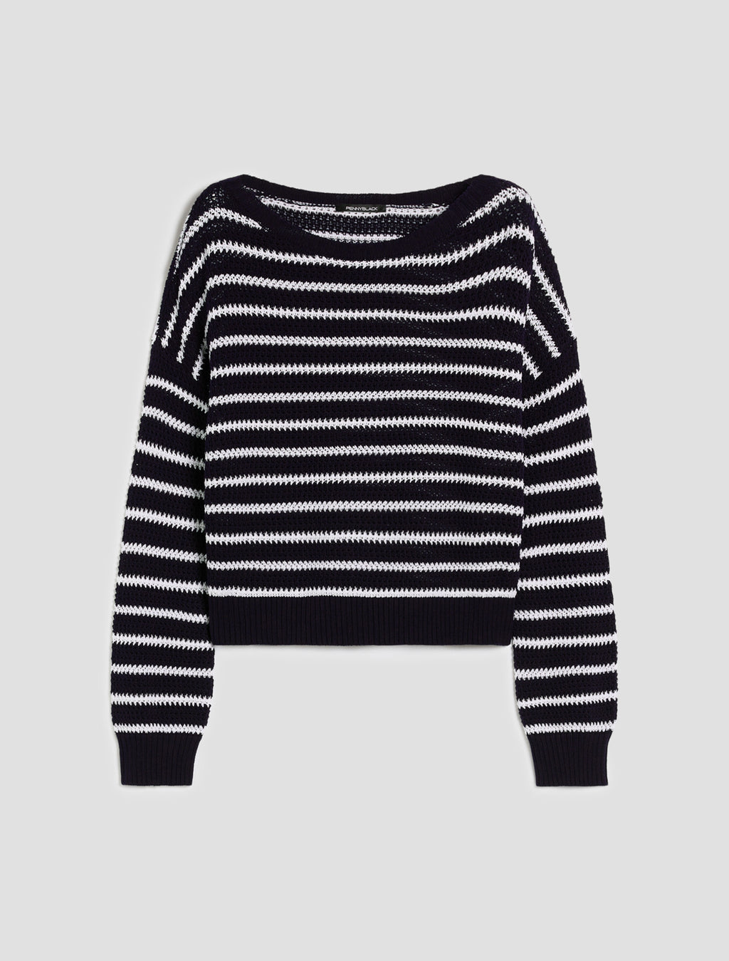 The Crew Sailor Stripe Navy Sweatshirt