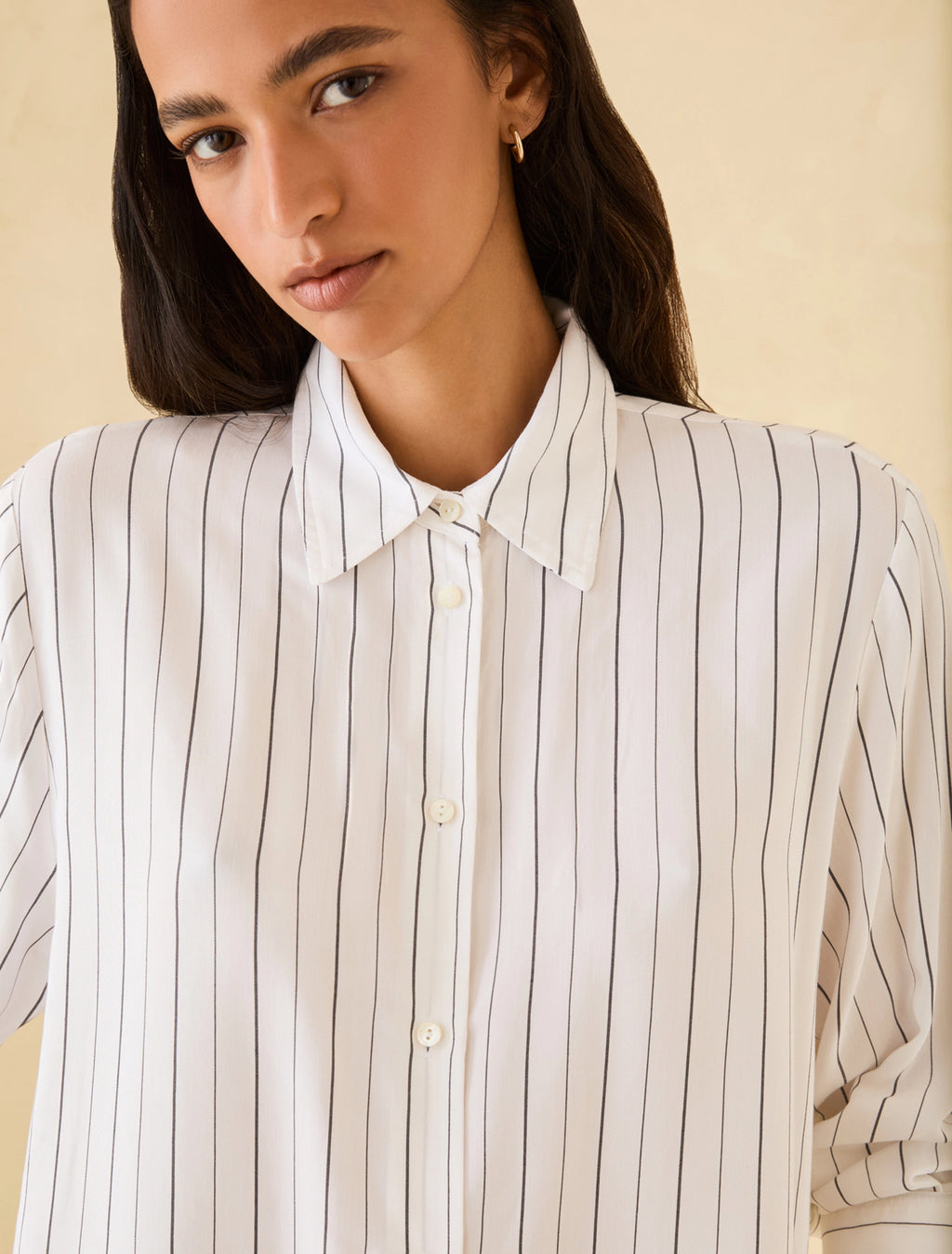 The Stripe Shift White Shirt
