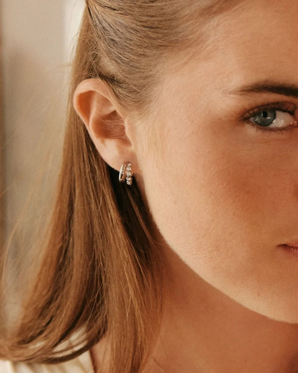 The Grace Silver Small Hoops