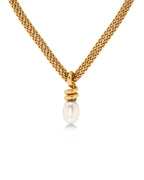 The Swivel Gold Pearl Necklace