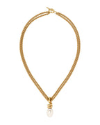 The Swivel Gold Pearl Necklace