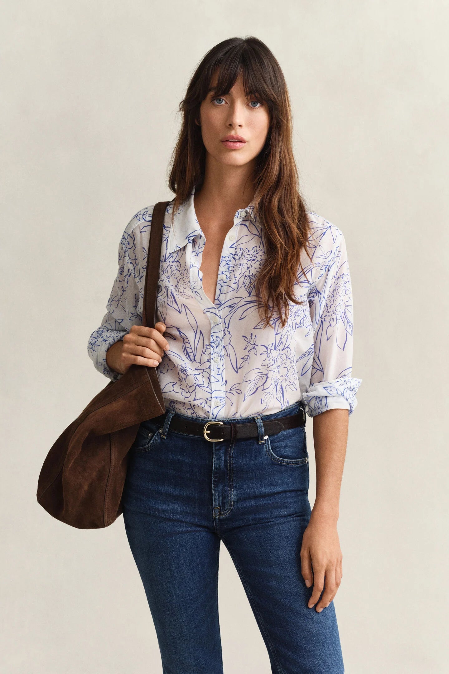 The Floral Blue Cotton Shirt