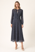 The Navy Polka Dot Maxi Dress