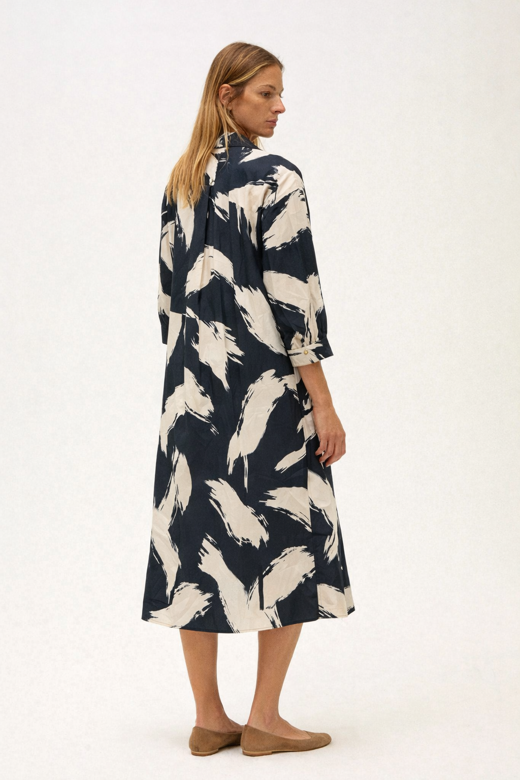 The Black Printed Shirt Dress