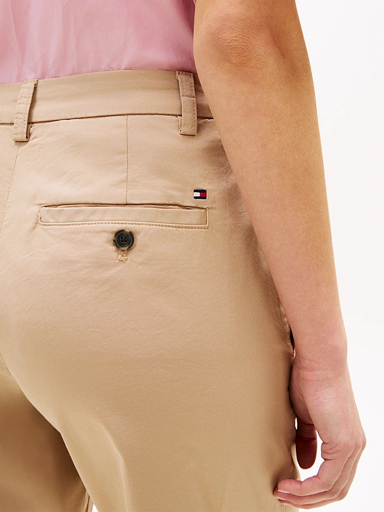 Sand Washed Slim Straight Leg Chinos