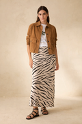 The Zebra Style Maxi Skirt