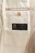 The Beige Pinstripe Linen Blazer