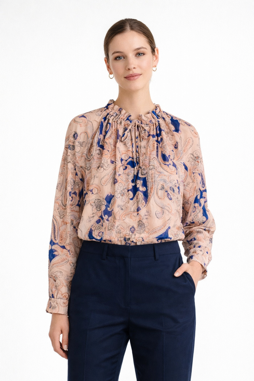 The Lorelei Paisley Peplum Blouse