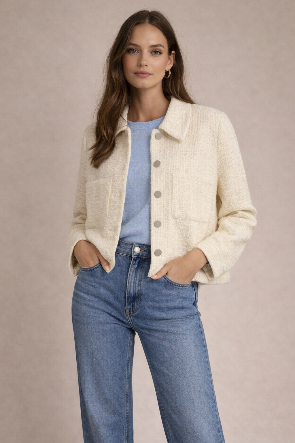 The White Boucle Yandi Jacket