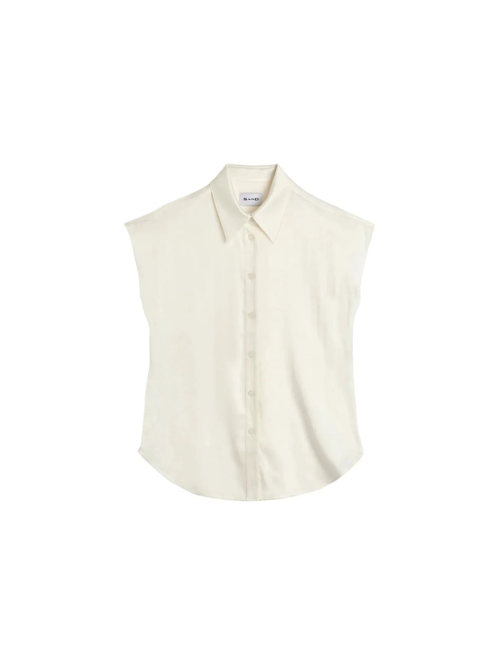 The White Latia French Silk Blouse