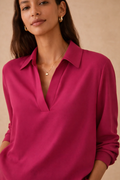 The Cerise Popover Blouse