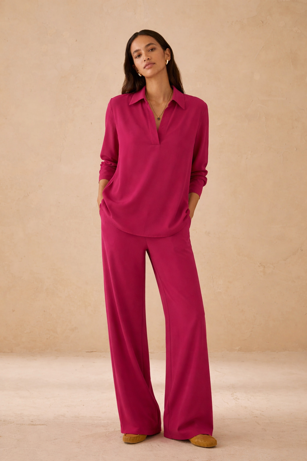 The Cerise Popover Blouse