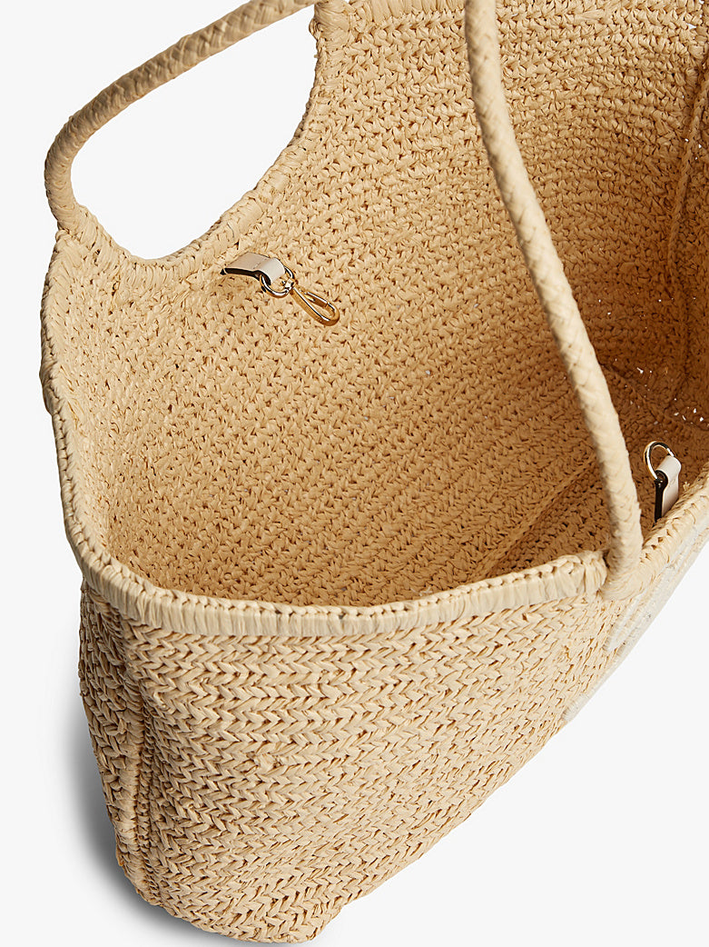 The Raffia TH Embroidery Bag