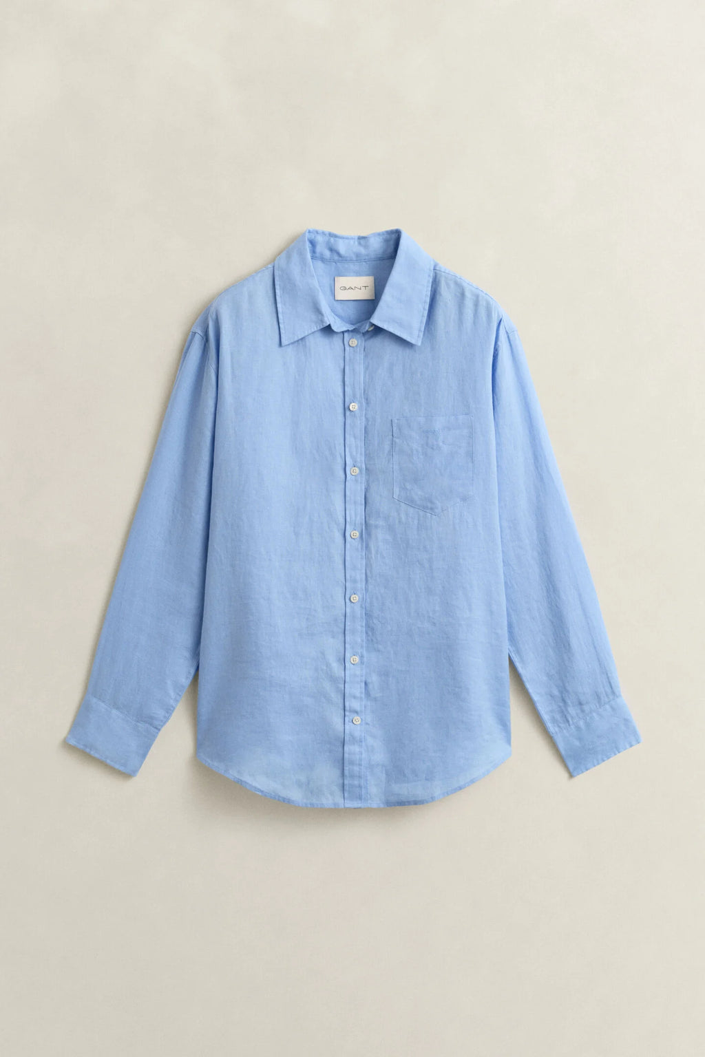 The Relaxed Linen Blue Shirt