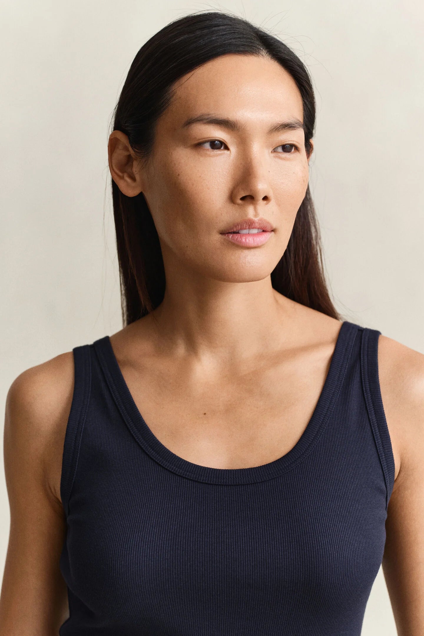 The Ribbed Basic Navy Tank