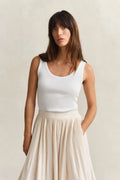 The Ribbed Basic White Tank