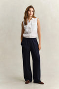 The Navy Linen Trousers