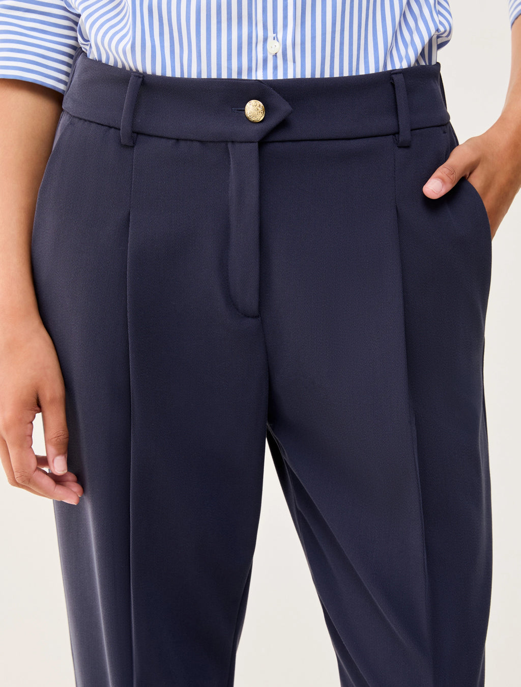 The Twill Navy Trousers