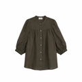 The Heidy Khaki Linen Blouse