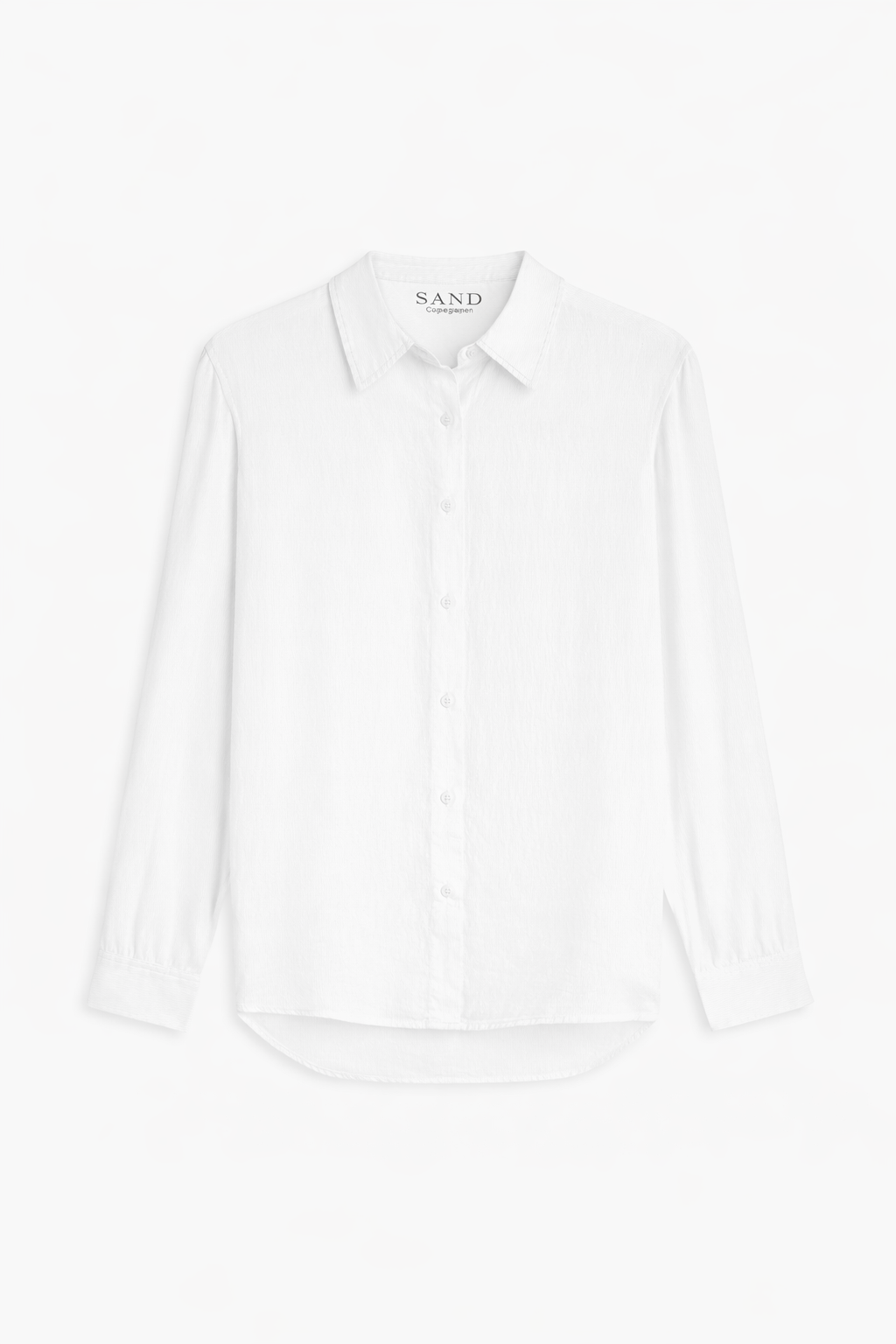 The Linen Sirena Pure White Shirt
