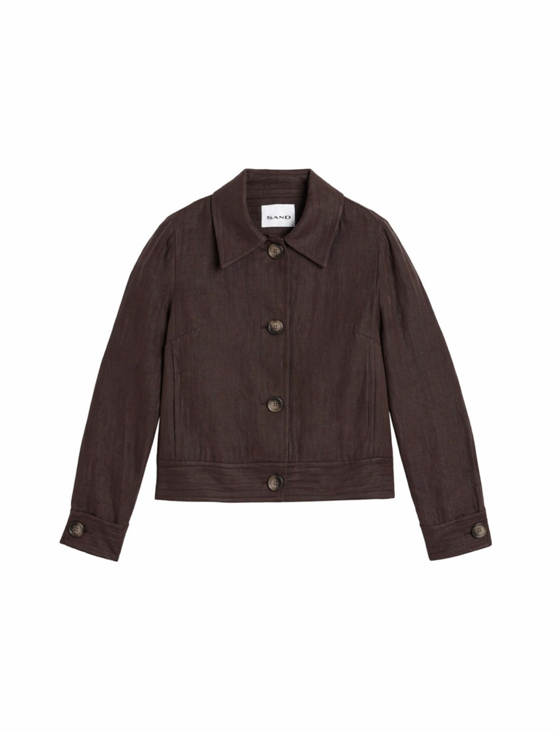 The Chioma Dark Brown Linen Jacket