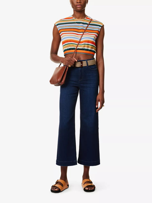 The Anessa Disco Ankle Turn Hem Wide Jean