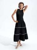 Kaylie Jia Mix Ric Rac Midi Dress