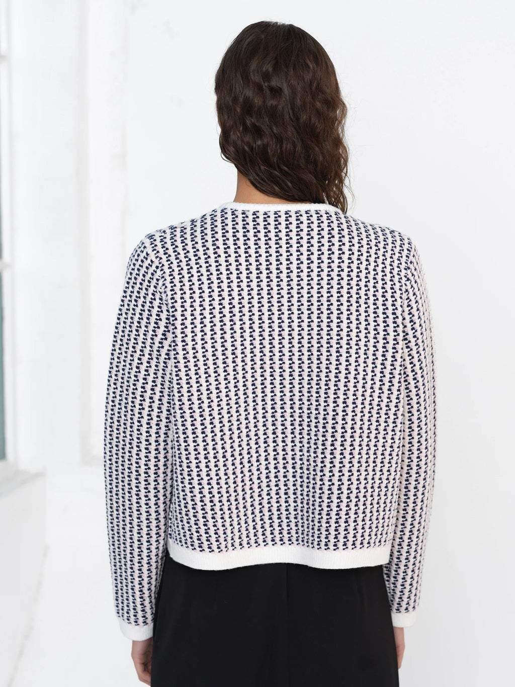 The Noar Pink Cream Open Cardigan